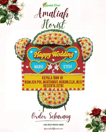 Papan Bunga Pernikahan Pragak